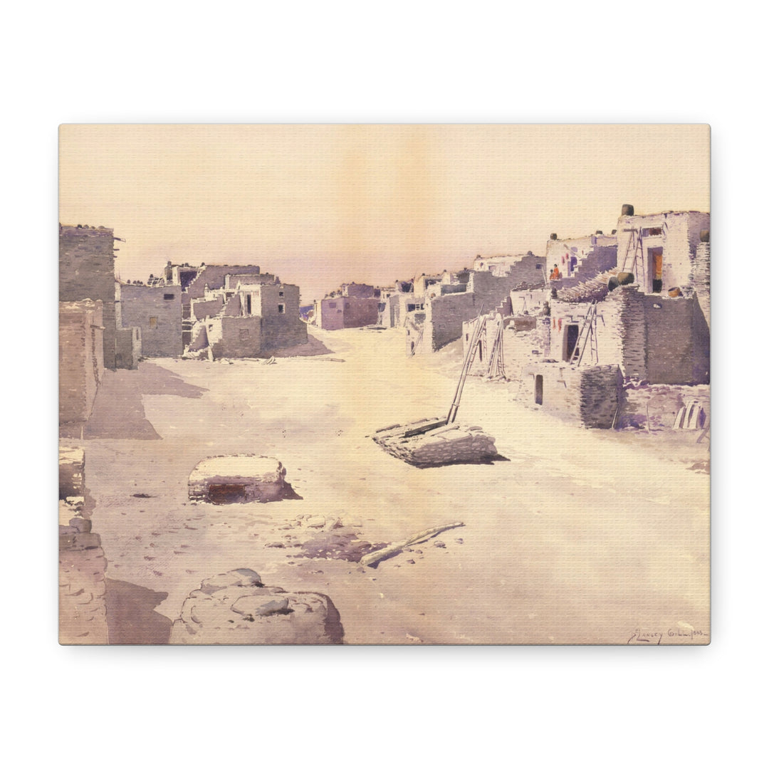 Street in the Pueblo of Oraibi, Tusayan, Arizona Canvas Wall Art [8x10]