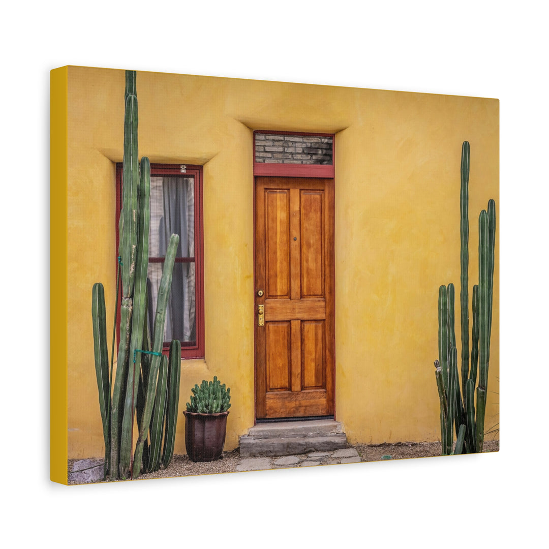 Golden Pueblo Doorway – Tucson’s Timeless Charm Canvas Wall Art [16x12]