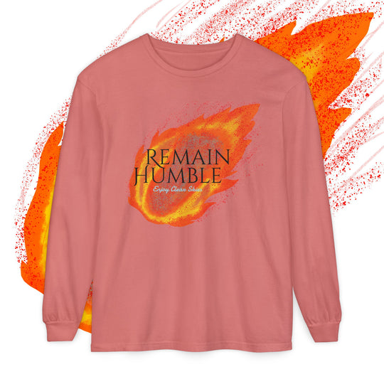 New! Crash Humbley - Unisex Long Sleeve T-Shirt - 'Remain Humble' & 'Enjoy Clear Skies' Design