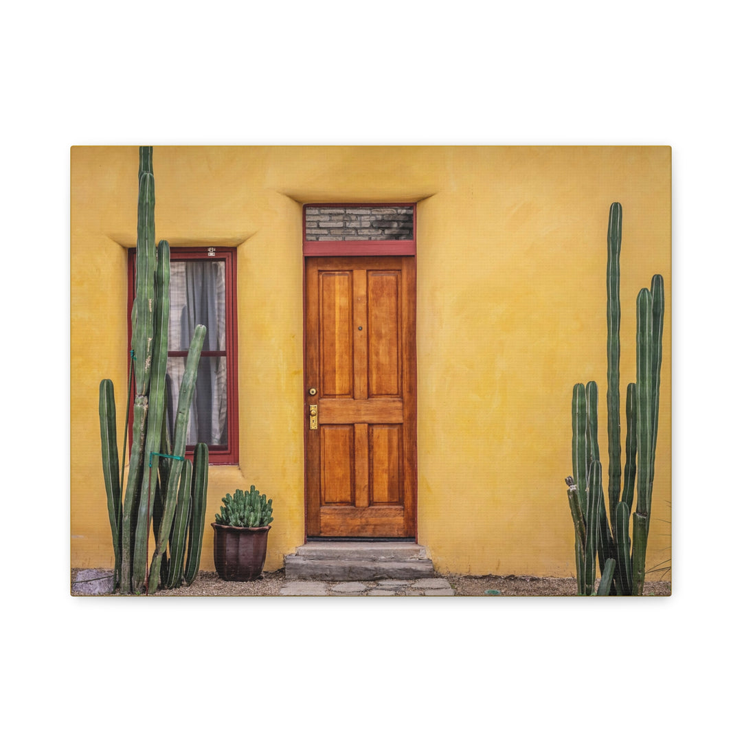 Golden Pueblo Doorway – Tucson’s Timeless Charm Canvas Wall Art [16x12]