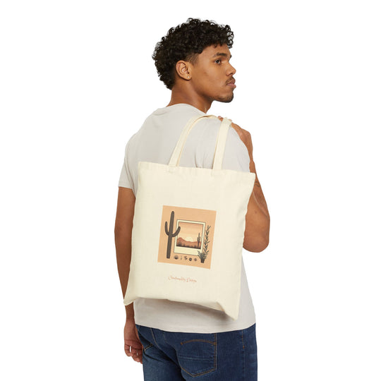 Today Today - Desert Vibes Cotton Canvas Tote Bag - Eco-Friendly & Stylish for Everyday Use