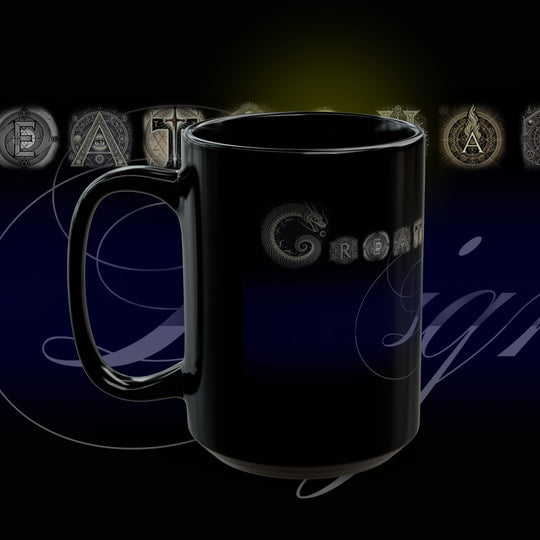 The Black Mug – Creationality Design (Purple Glow Edition 15oz]