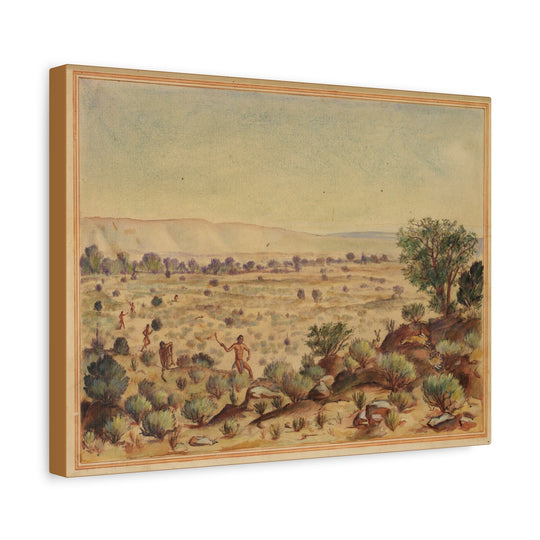 Desert Rabbit Hunt - Matte Canvas Wall Art [16x12]