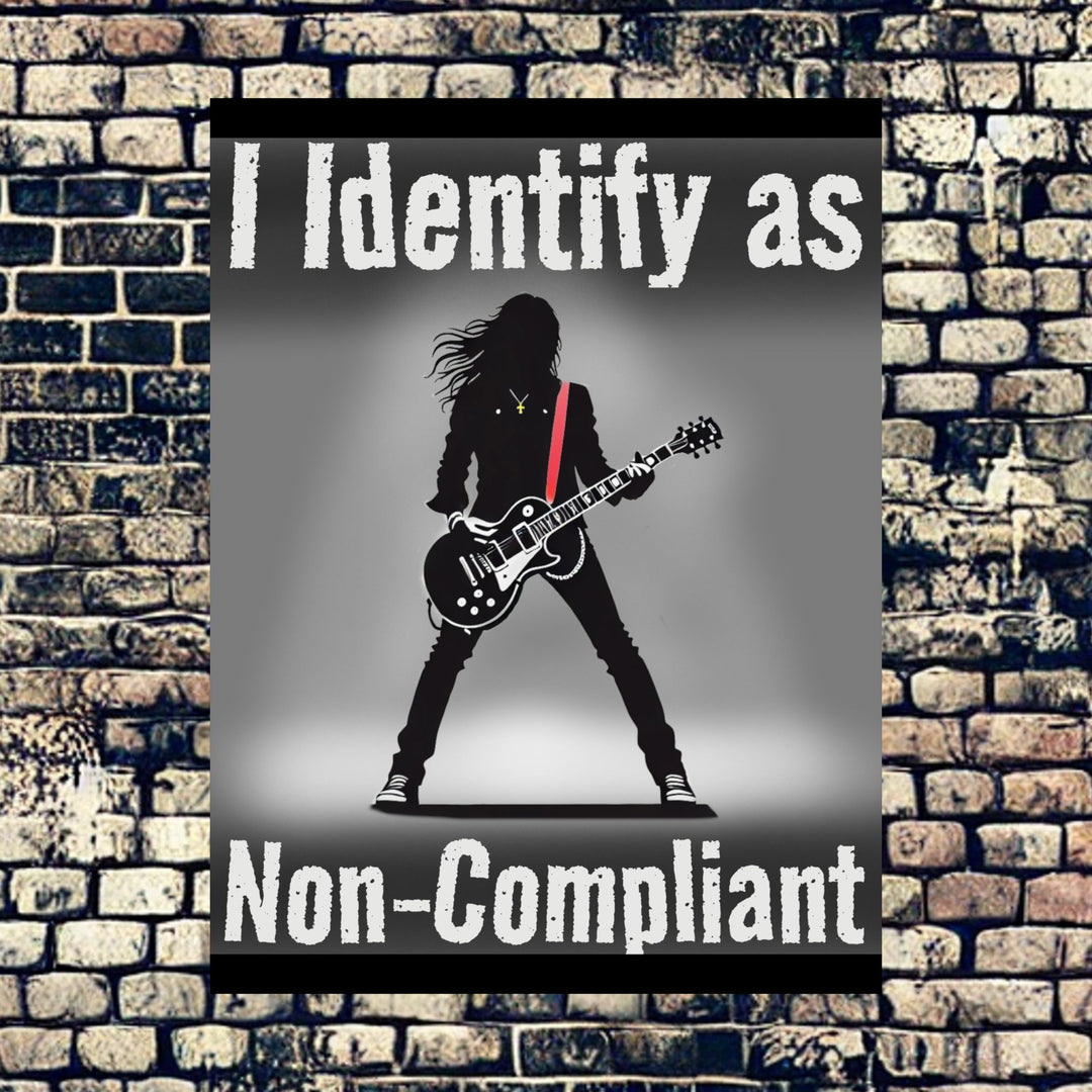 Non-Compliant Rock Poster [12x16]- Edgy Matte Vertical Wall Art