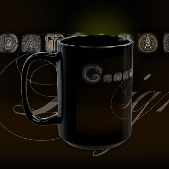 The Black Mug – Creationality Design (Earthy Hue Edition 15oz]