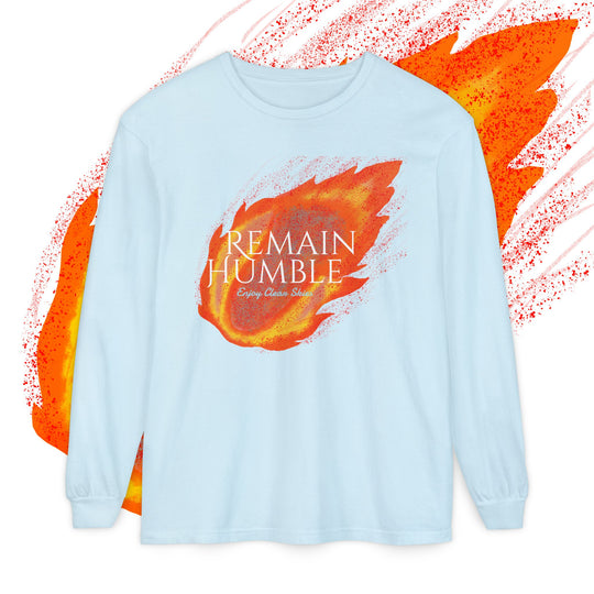 New! Crash Humbley - Unisex Long Sleeve T-Shirt - 'Remain Humble' & 'Enjoy Clear Skies' Design