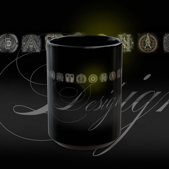 The Black Mug – Creationality Design (Silver Glow Edition 15oz]