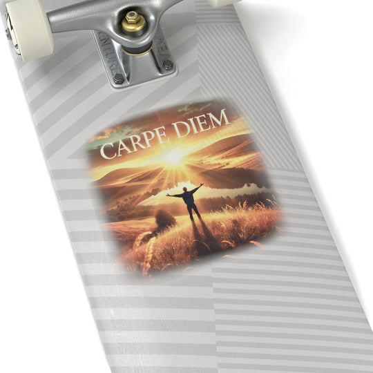 Inspirational Kiss-Cut Stickers - "Carpe Diem" Motivational Vinyl Decals for Laptops & Journals