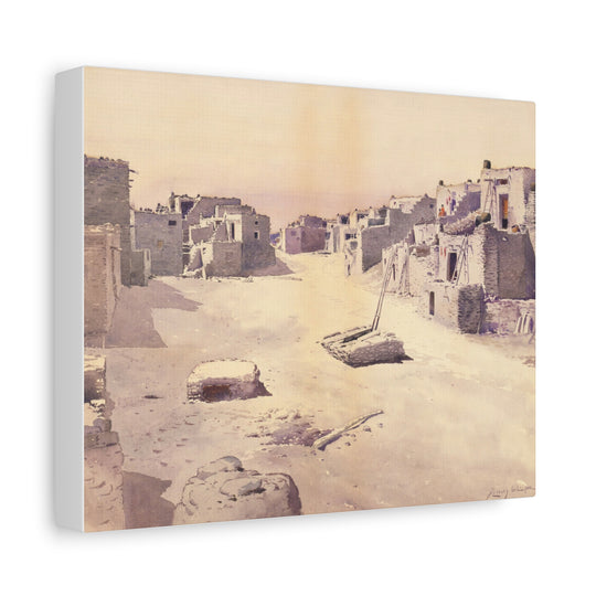 Street in the Pueblo of Oraibi, Tusayan, Arizona Canvas Wall Art [8x10]