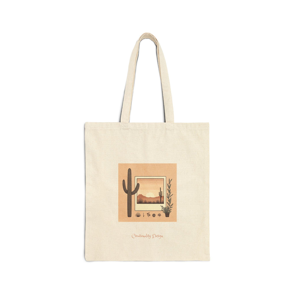 Today Today - Desert Vibes Cotton Canvas Tote Bag - Eco-Friendly & Stylish for Everyday Use