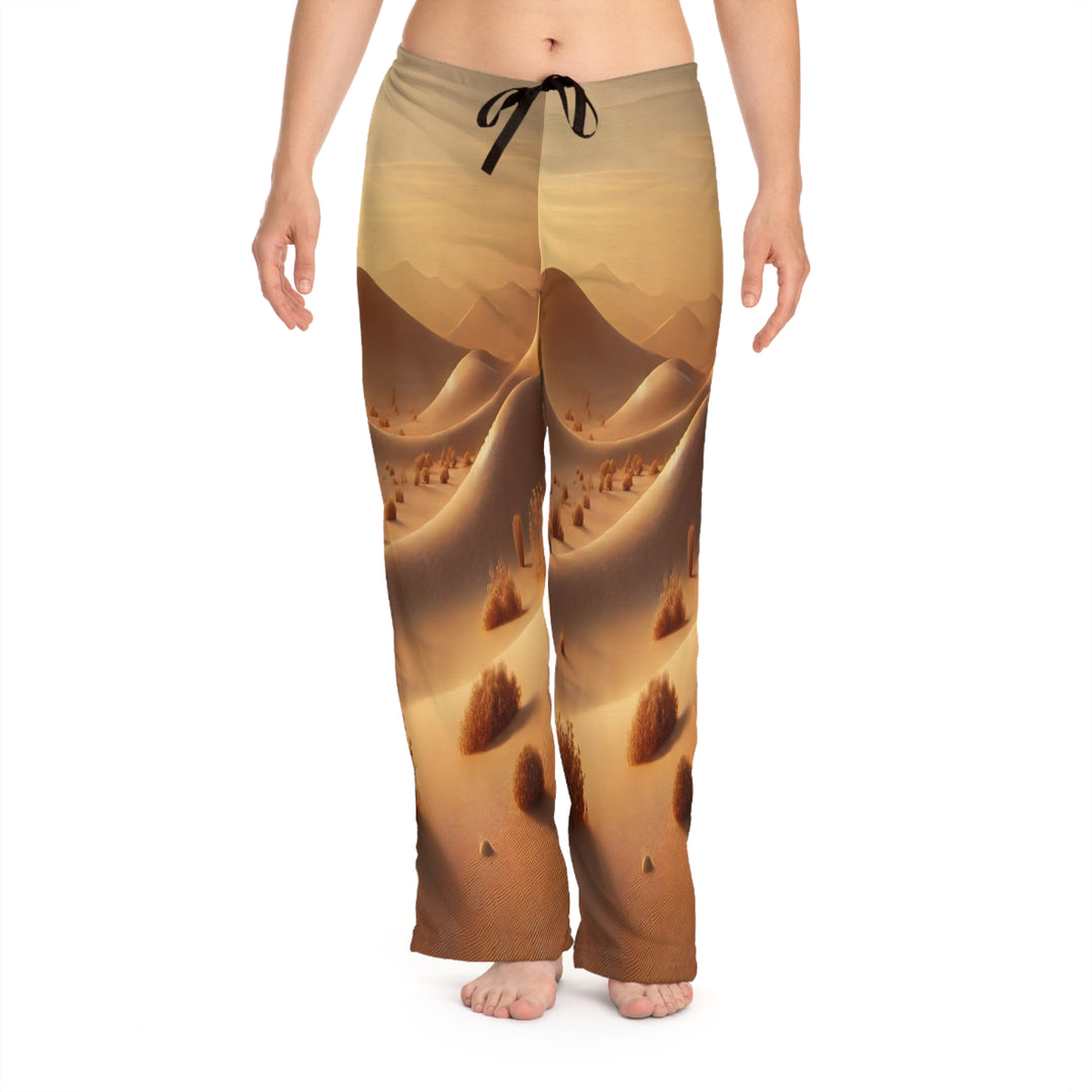 Desert Dreamscape Women's Pajama Pants - Cozy Relaxation in Serene Waves