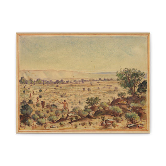 Desert Rabbit Hunt - Matte Canvas Wall Art [16x12]