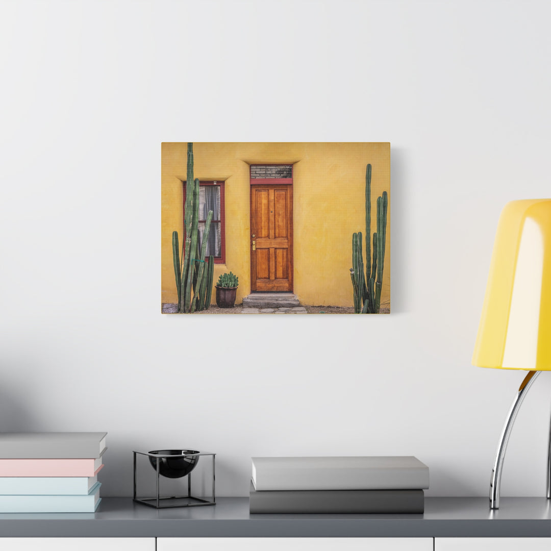 Golden Pueblo Doorway – Tucson’s Timeless Charm Canvas Wall Art [16x12]