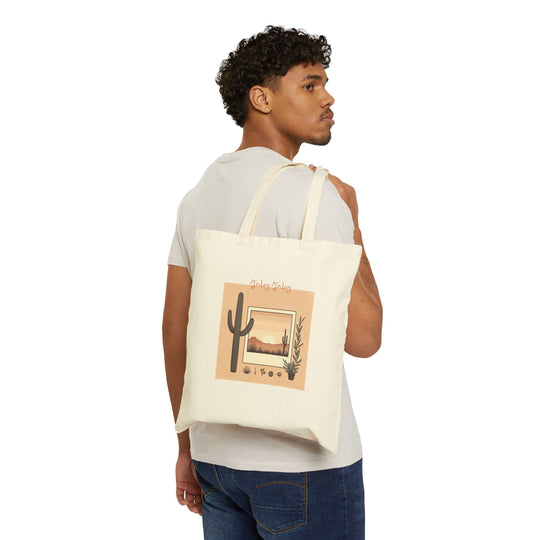 Today Today - Desert Vibes Cotton Canvas Tote Bag - Eco-Friendly & Stylish for Everyday Use